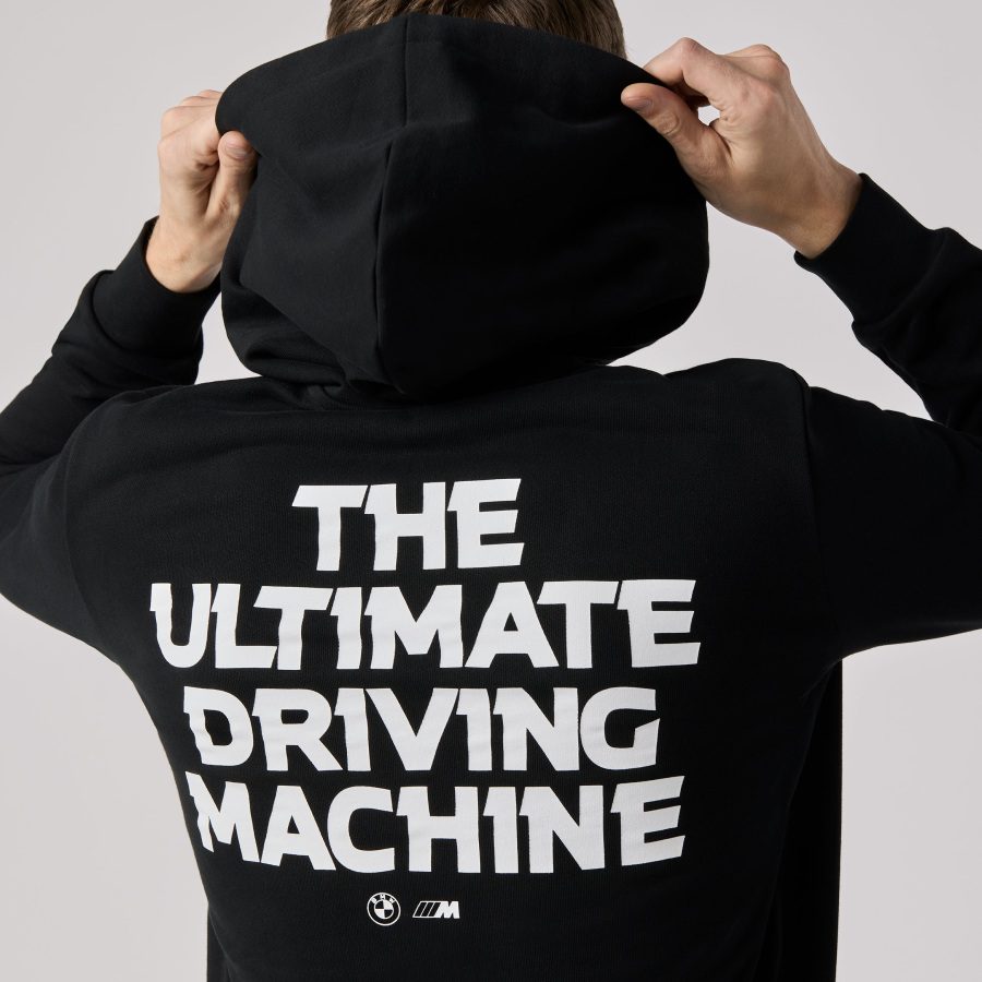 Sweat à capuche BMW M « The Ultimate Driving Machine », noir, unisexe