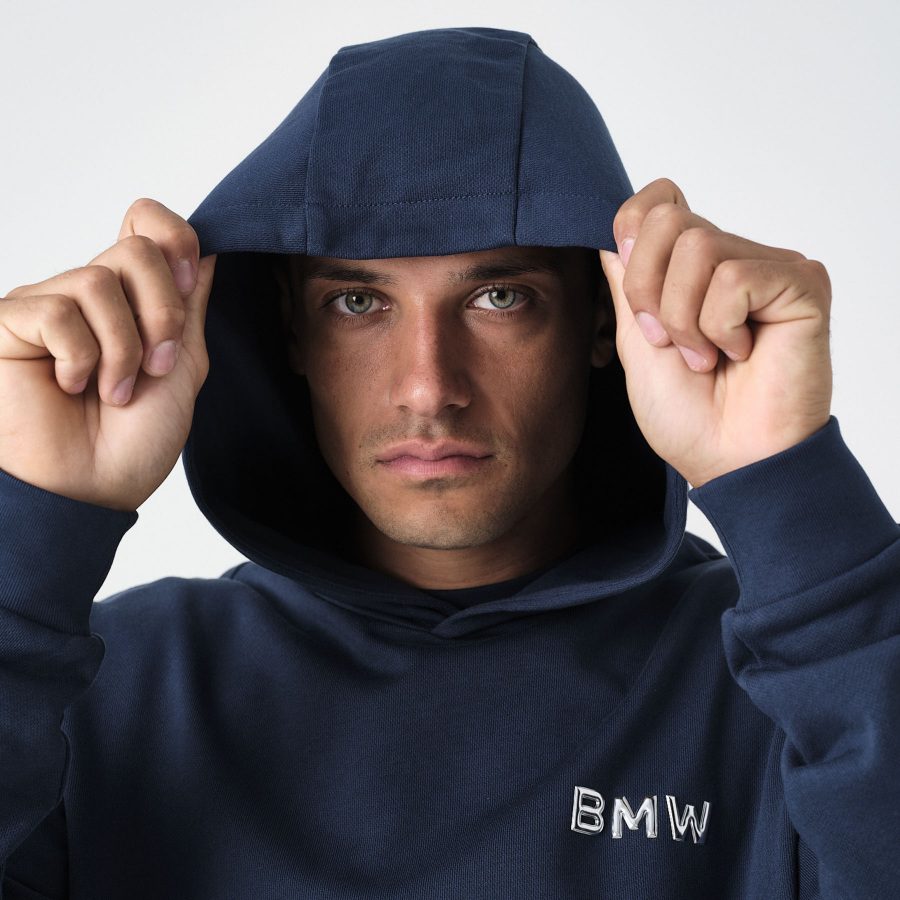 Sweat à capuche unisexe avec logo BMW, bleu, unisexe