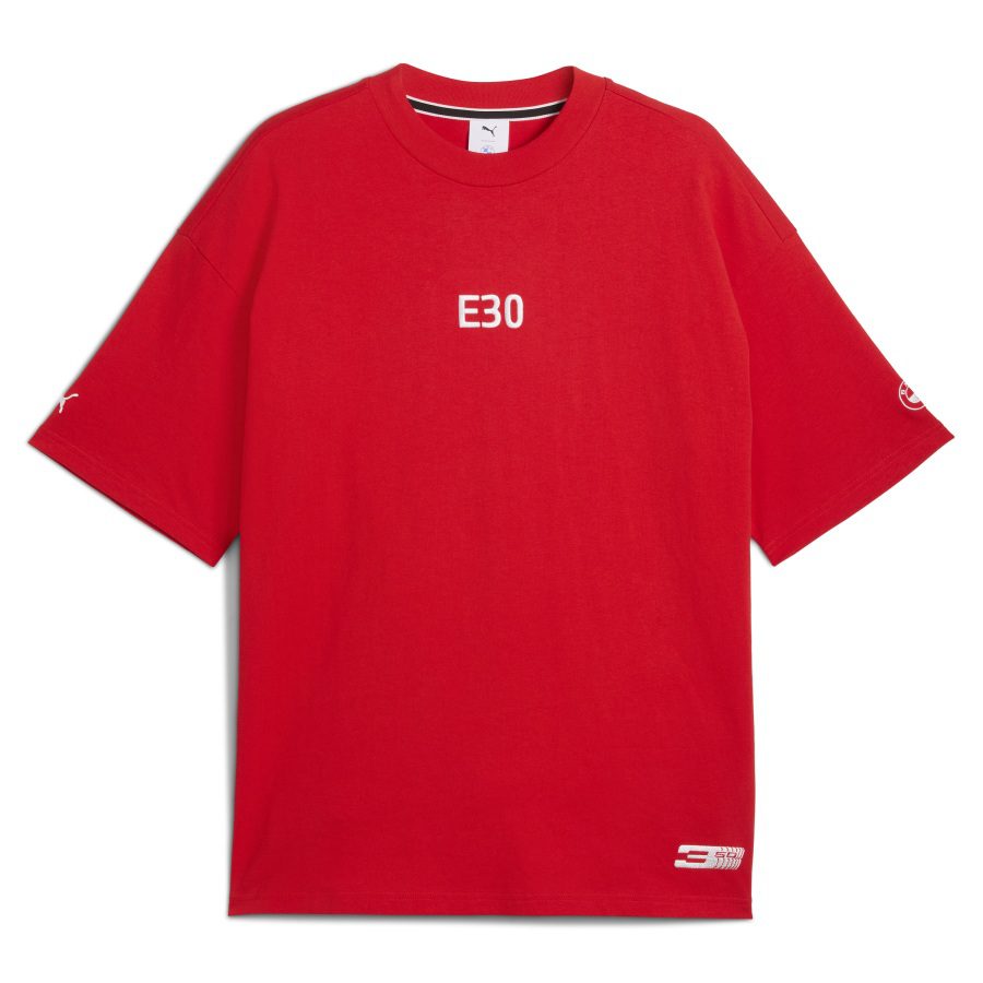 T-shirt BMW E30, rouge, unisexe