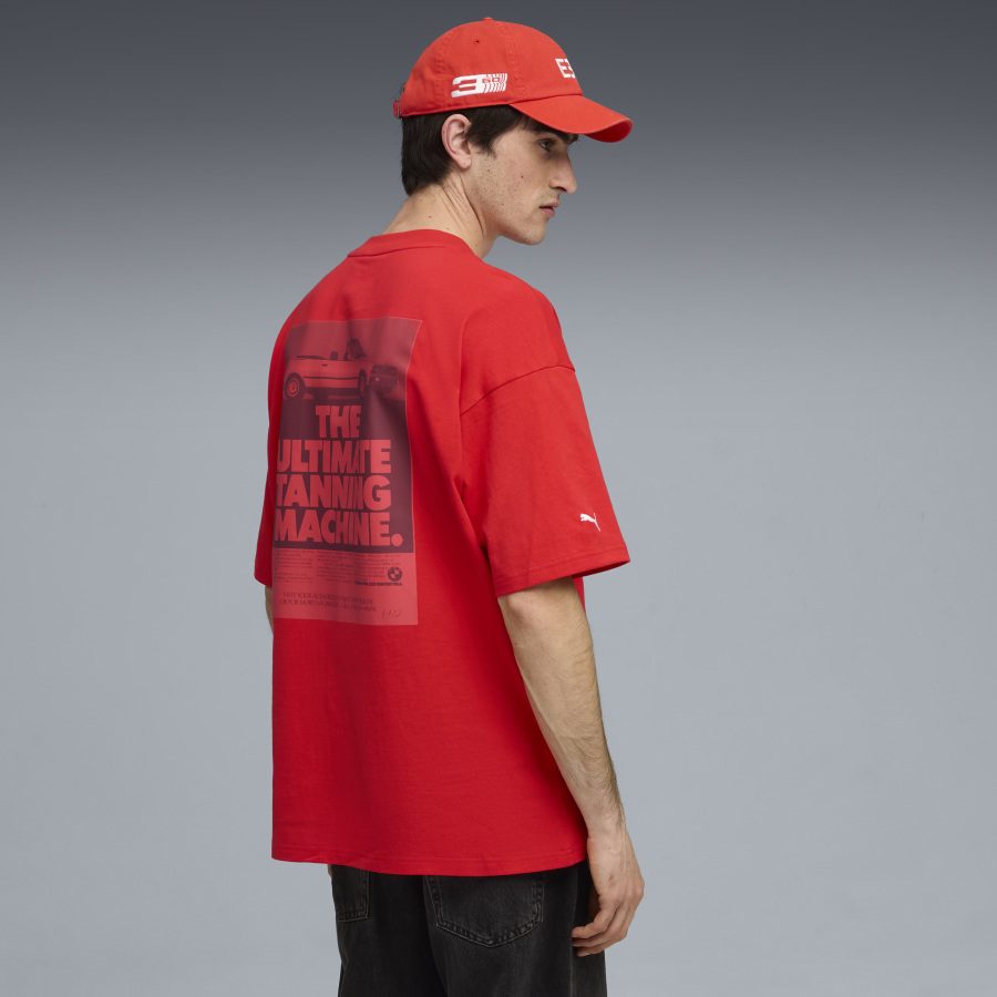 T-shirt BMW E30, rouge, unisexe