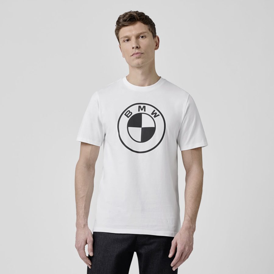 T-shirt à logo BMW, blanc, unisexe