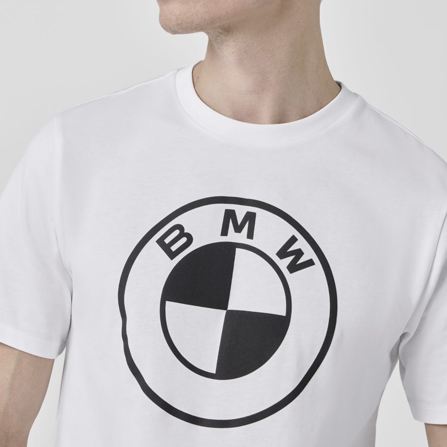 T-shirt à logo BMW, blanc, unisexe